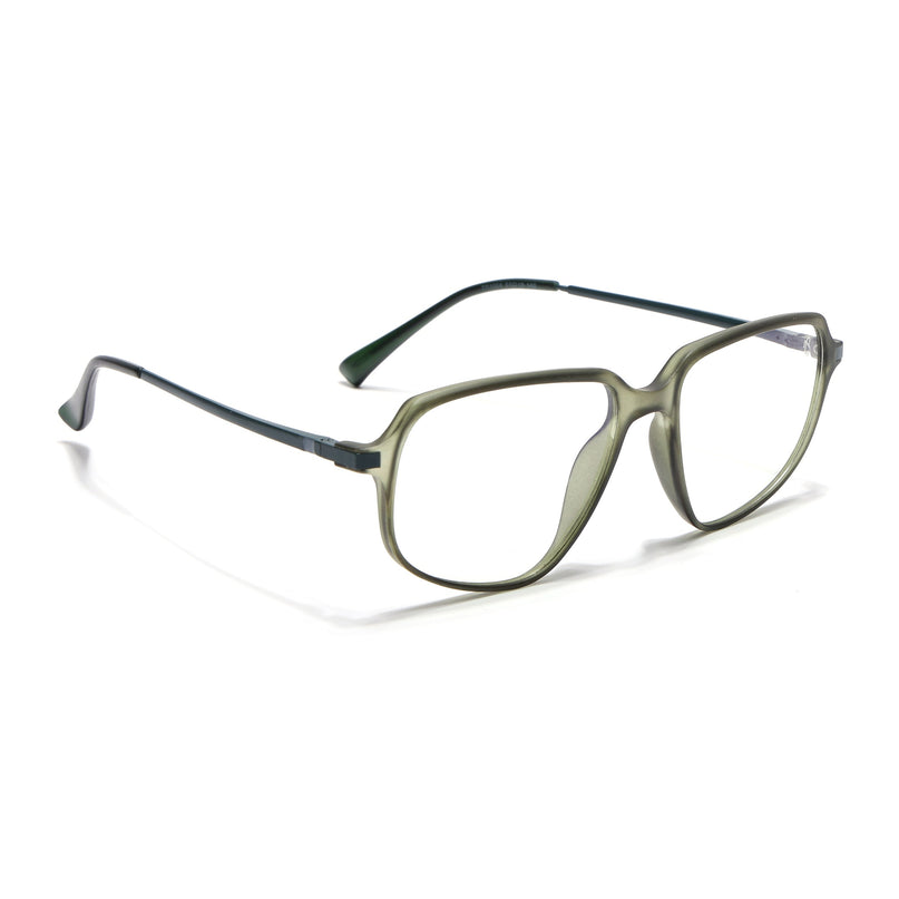 Eyejack Domino Olive Square Eyeglasses for Men & Women (TR1004FCL1664-C7)