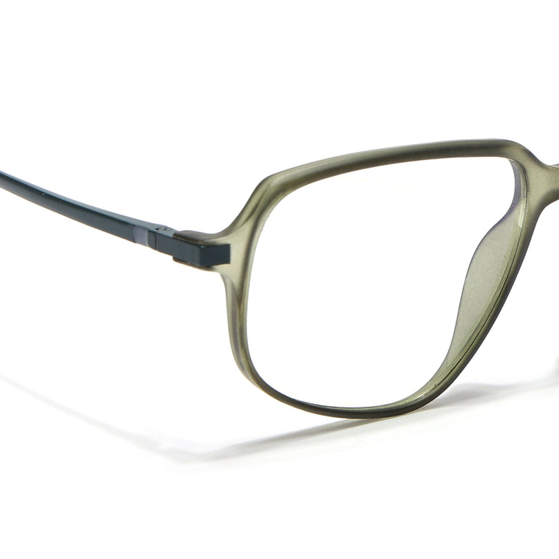 Eyejack Domino Olive Square Eyeglasses for Men & Women (TR1004FCL1664-C7)