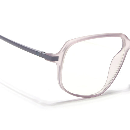 Eyejack Domino Purple Square Eyeglasses for Men & Women (TR1004FCL1665-C8)