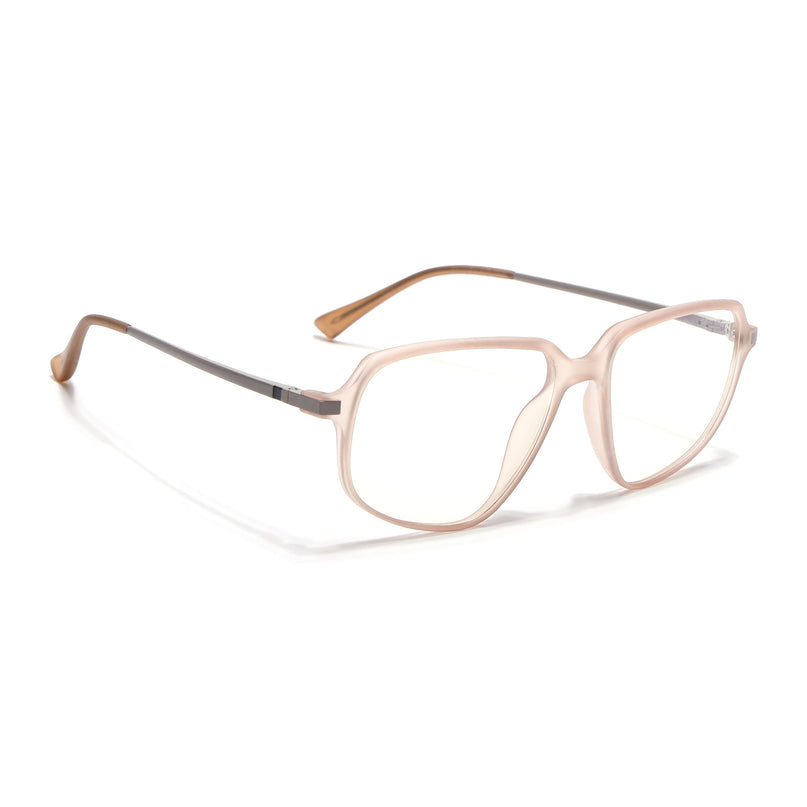 Eyejack Domino Matt Brown Square Eyeglasses for Men & Women (TR1004FCL1668-C11)