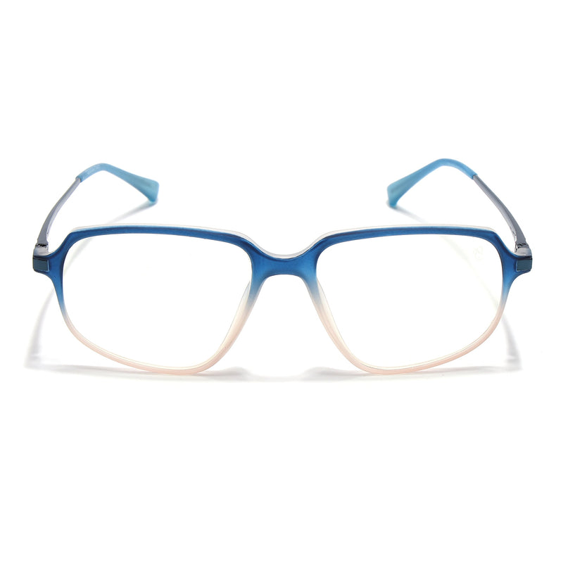 Eyejack Domino Blue & Brown Square Eyeglasses for Men & Women (TR1004FCL1671-C14)