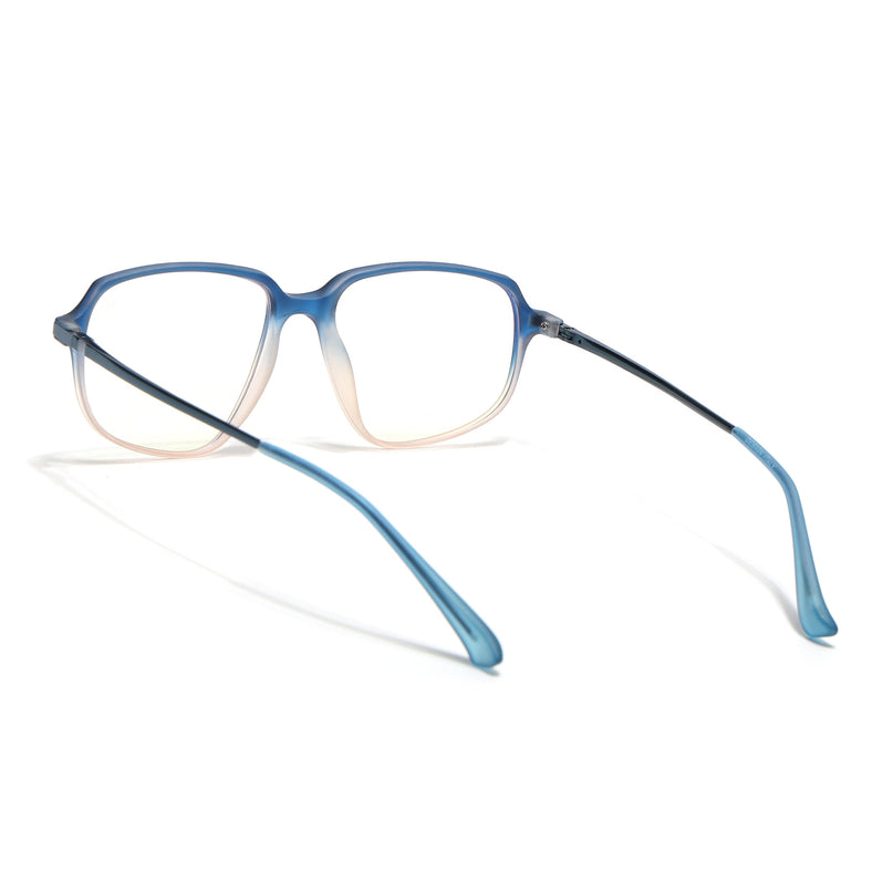 Eyejack Domino Blue & Brown Square Eyeglasses for Men & Women (TR1004FCL1671-C14)