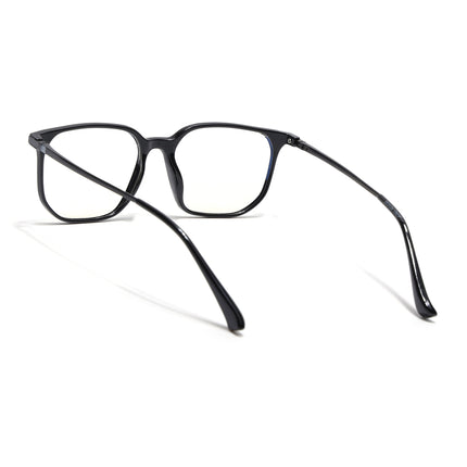 Eyejack Domino Shine Black Square Eyeglasses for Men & Women (TR1005FCL1672-C1)