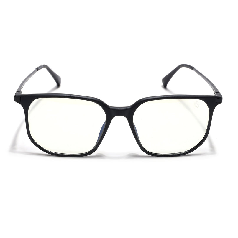 Eyejack Domino Matt Black Square Eyeglasses for Men & Women (TR1005FCL1673-C2)