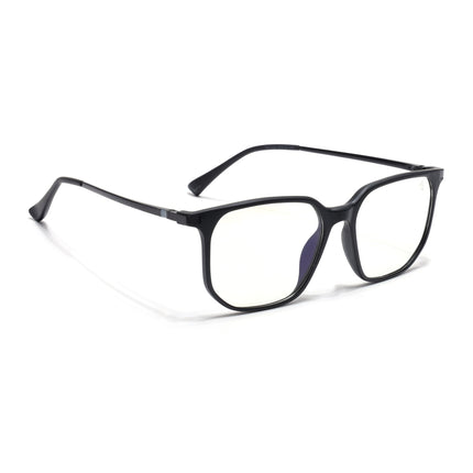 Eyejack Domino Matt Black Square Eyeglasses for Men & Women (TR1005FCL1673-C2)
