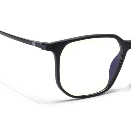 Eyejack Domino Matt Black Square Eyeglasses for Men & Women (TR1005FCL1673-C2)