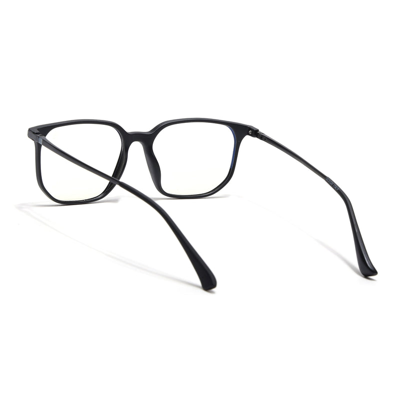 Eyejack Domino Matt Black Square Eyeglasses for Men & Women (TR1005FCL1673-C2)