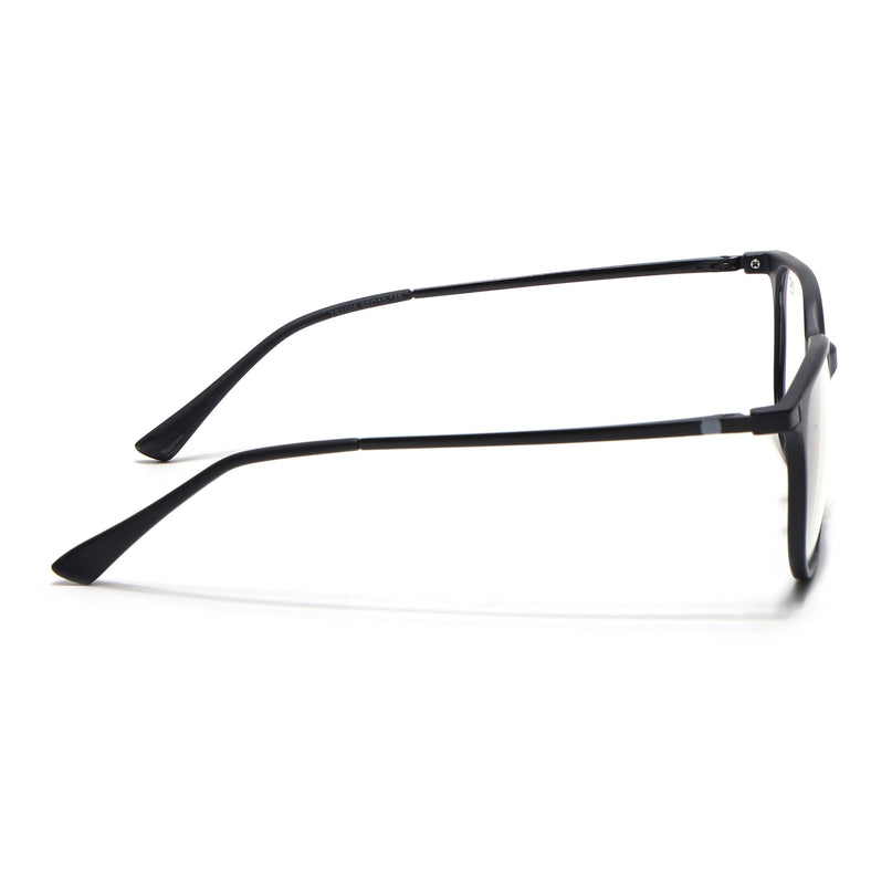 Eyejack Domino Matt Black Square Eyeglasses for Men & Women (TR1005FCL1673-C2)