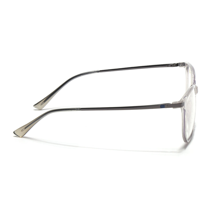 Eyejack Domino Transparent Square Eyeglasses for Men & Women (TR1005FCL1674-C3)
