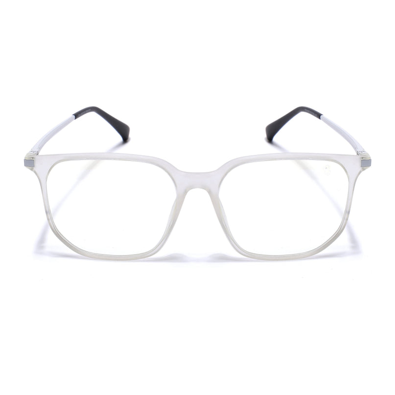 Eyejack Domino Matt Transparent Square Eyeglasses for Men & Women (TR1005FCL1675-C4)