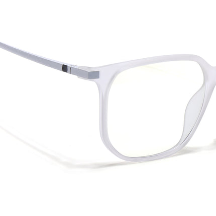 Eyejack Domino Matt Transparent Square Eyeglasses for Men & Women (TR1005FCL1675-C4)