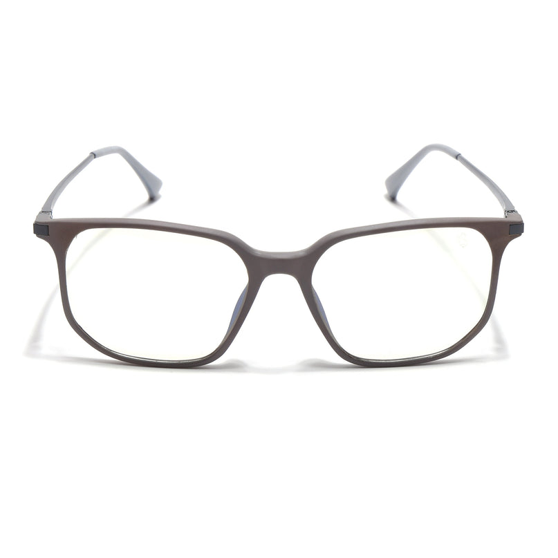 Eyejack Domino Grey Square Eyeglasses for Men & Women (TR1005FCL1676-C5)