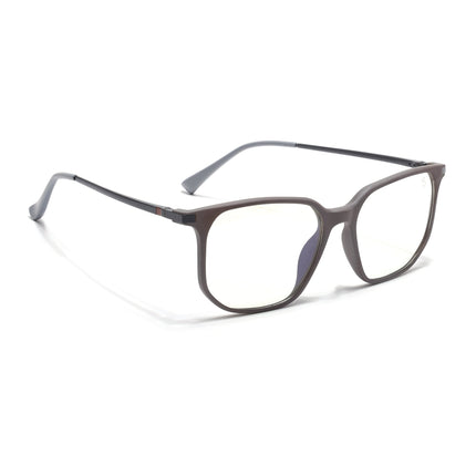 Eyejack Domino Grey Square Eyeglasses for Men & Women (TR1005FCL1676-C5)