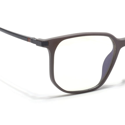 Eyejack Domino Grey Square Eyeglasses for Men & Women (TR1005FCL1676-C5)
