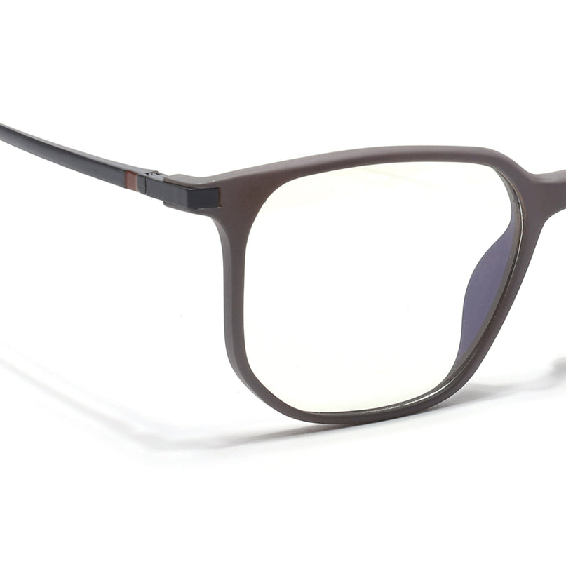 Eyejack Domino Grey Square Eyeglasses for Men & Women (TR1005FCL1676-C5)