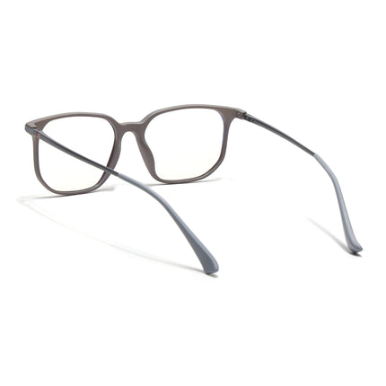 Eyejack Domino Grey Square Eyeglasses for Men & Women (TR1005FCL1676-C5)