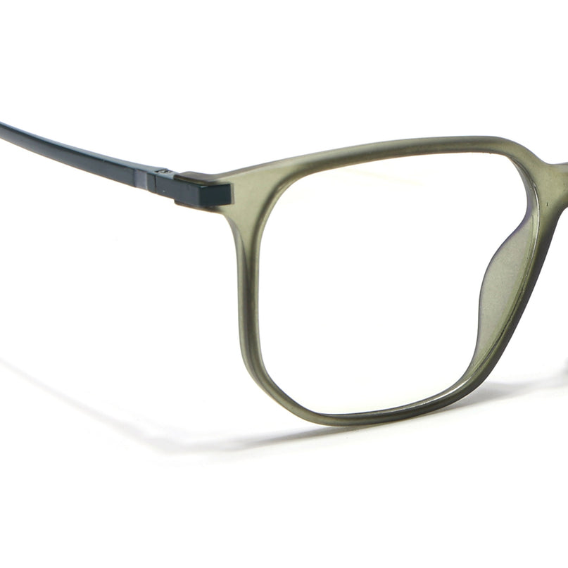 Eyejack Domino Olive Square Eyeglasses for Men & Women (TR1005FCL1678-C7)