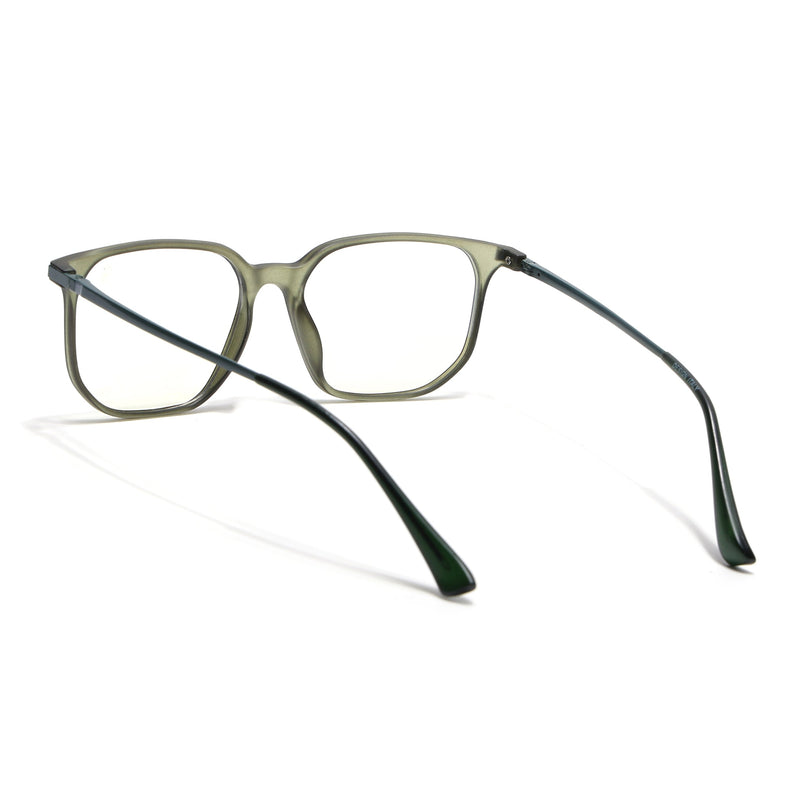 Eyejack Domino Olive Square Eyeglasses for Men & Women (TR1005FCL1678-C7)
