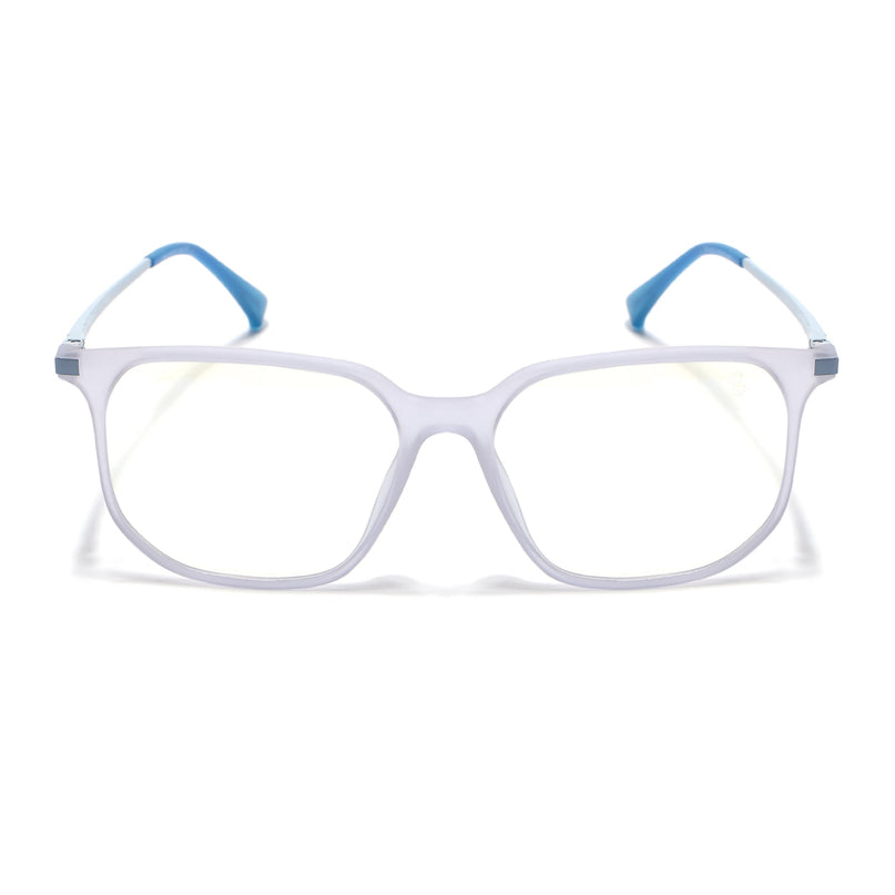 Eyejack Domino Light Purple Square Eyeglasses for Men & Women (TR1005FCL1680-C9)