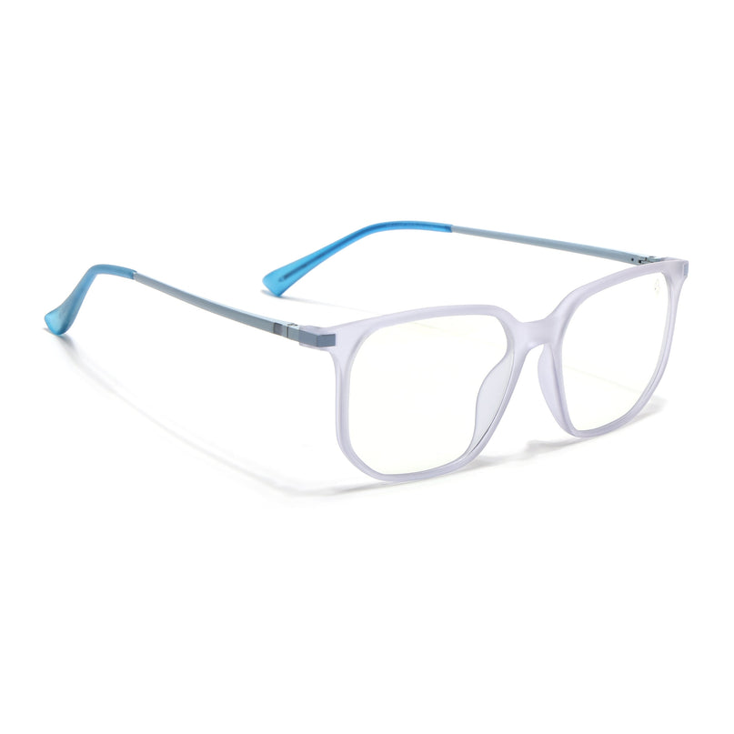 Eyejack Domino Light Purple Square Eyeglasses for Men & Women (TR1005FCL1680-C9)