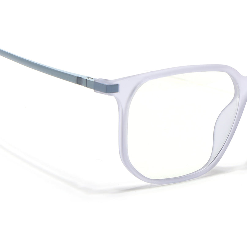 Eyejack Domino Light Purple Square Eyeglasses for Men & Women (TR1005FCL1680-C9)