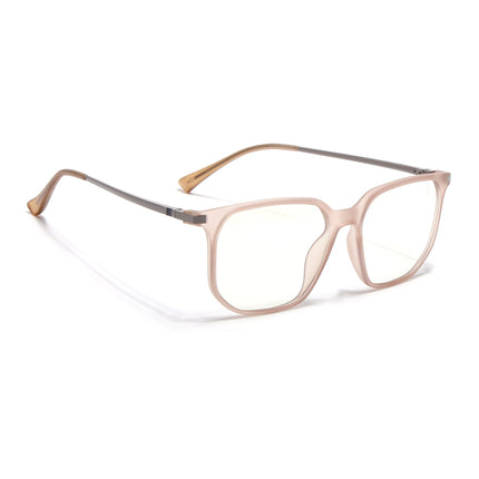 Eyejack Domino Matt Brown Square Eyeglasses for Men & Women (TR1005FCL1682-C11)