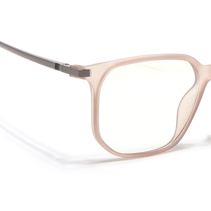 Eyejack Domino Matt Brown Square Eyeglasses for Men & Women (TR1005FCL1682-C11)