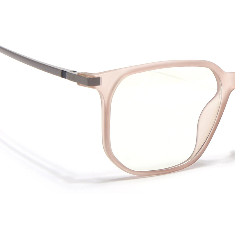 Eyejack Domino Matt Brown Square Eyeglasses for Men & Women (TR1005FCL1682-C11)