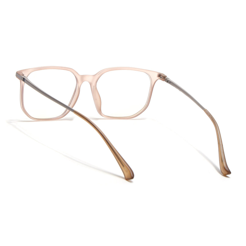 Eyejack Domino Matt Brown Square Eyeglasses for Men & Women (TR1005FCL1682-C11)