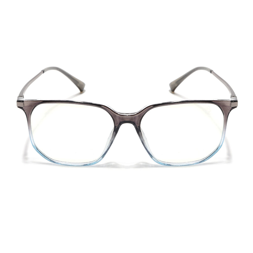 Eyejack Domino Black & Clear Square Eyeglasses for Men & Women (TR1005FCL1684-C13)