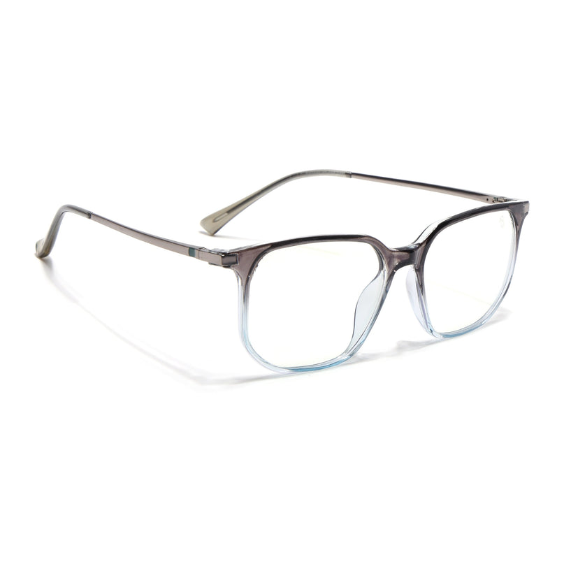 Eyejack Domino Black & Clear Square Eyeglasses for Men & Women (TR1005FCL1684-C13)
