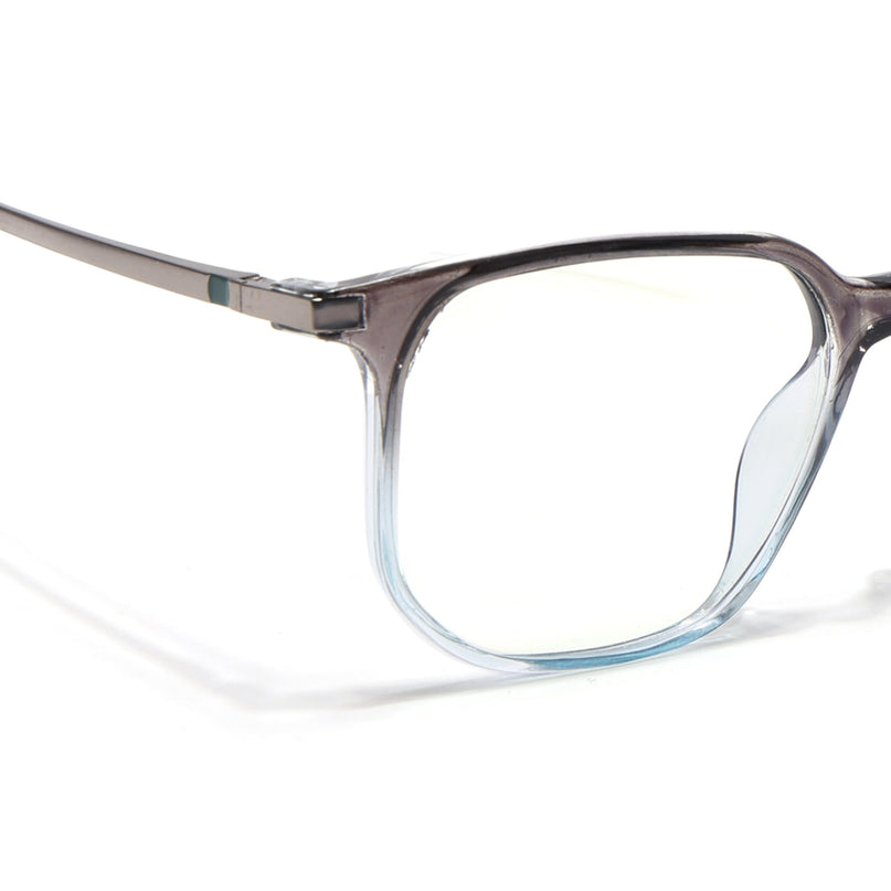 Eyejack Domino Black & Clear Square Eyeglasses for Men & Women (TR1005FCL1684-C13)