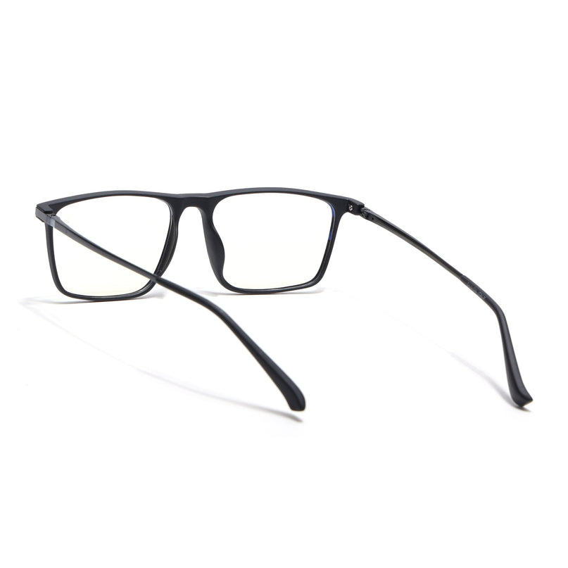 Eyejack Domino Matt Black Rectangle Eyeglasses for Men & Women (TR1006FCL1687-C2)