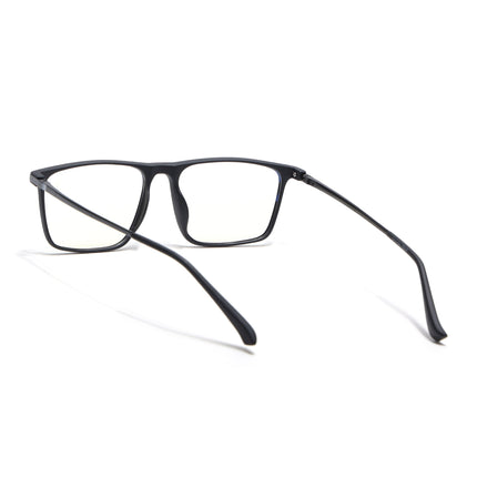 Eyejack Domino Matt Black Rectangle Eyeglasses for Men & Women (TR1006FCL1687-C2)