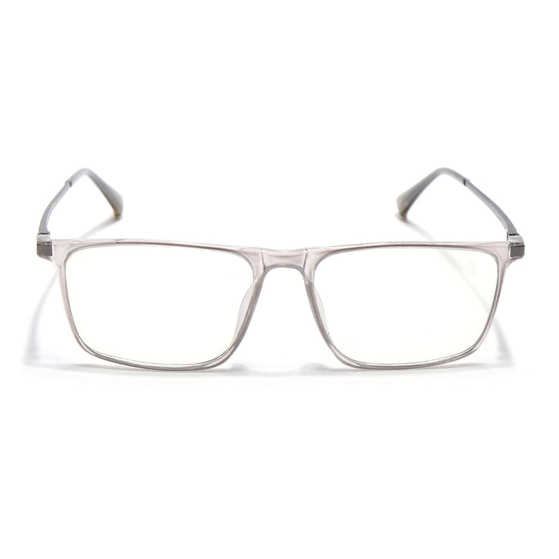 Eyejack Domino Transparent Rectangle Eyeglasses for Men & Women (TR1006FCL1688-C3)