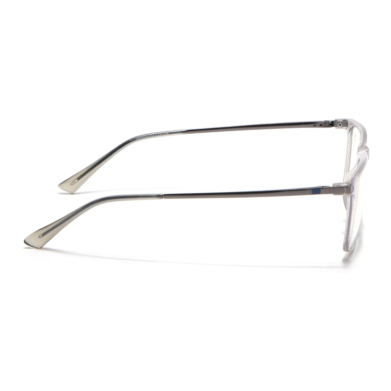 Eyejack Domino Transparent Rectangle Eyeglasses for Men & Women (TR1006FCL1688-C3)
