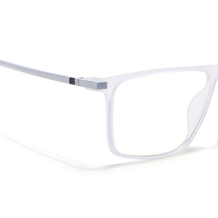 Eyejack Domino Matt Transparent Rectangle Eyeglasses for Men & Women (TR1006FCL1689-C4)