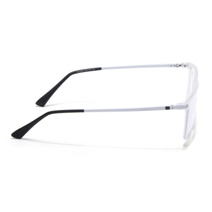 Eyejack Domino Matt Transparent Rectangle Eyeglasses for Men & Women (TR1006FCL1689-C4)