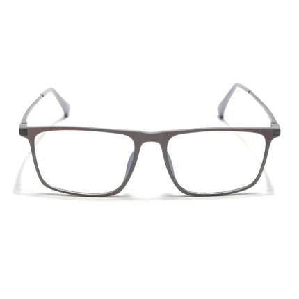 Eyejack Domino Grey Rectangle Eyeglasses for Men & Women (TR1006FCL1690-C5)