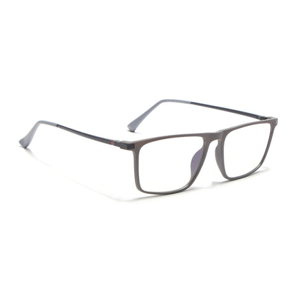 Eyejack Domino Grey Rectangle Eyeglasses for Men & Women (TR1006FCL1690-C5)