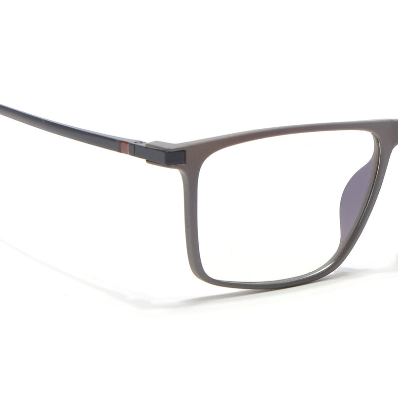 Eyejack Domino Grey Rectangle Eyeglasses for Men & Women (TR1006FCL1690-C5)