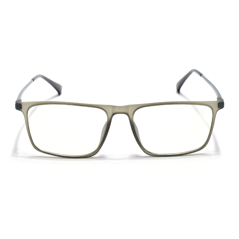 Eyejack Domino Olive Rectangle Eyeglasses for Men & Women (TR1006FCL1692-C7)
