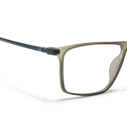 Eyejack Domino Olive Rectangle Eyeglasses for Men & Women (TR1006FCL1692-C7)