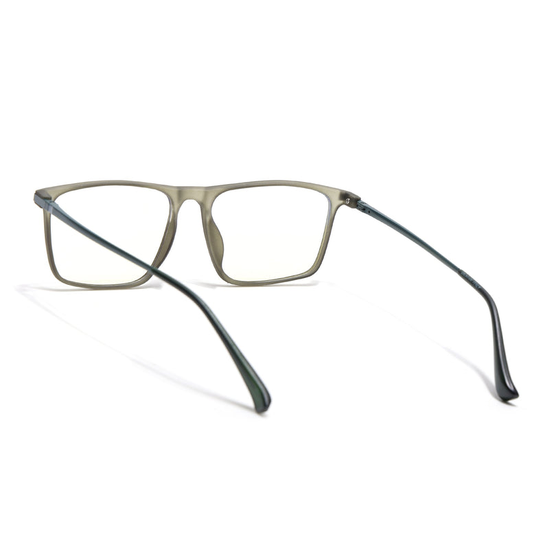Eyejack Domino Olive Rectangle Eyeglasses for Men & Women (TR1006FCL1692-C7)
