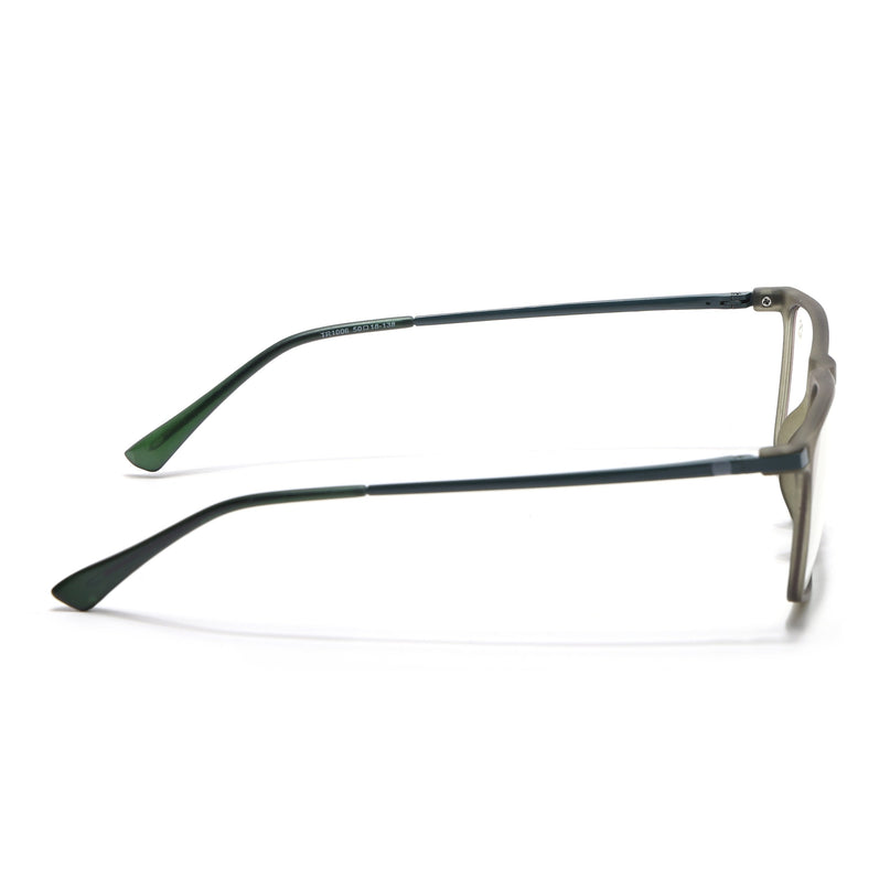 Eyejack Domino Olive Rectangle Eyeglasses for Men & Women (TR1006FCL1692-C7)
