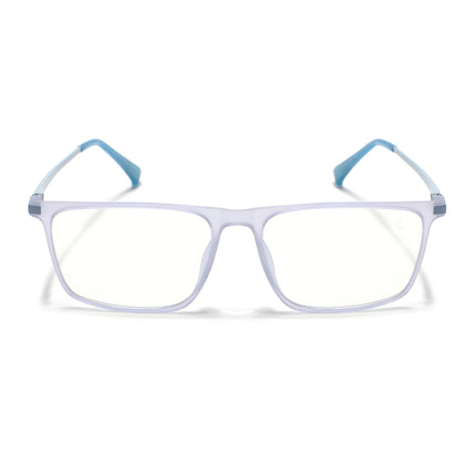Eyejack Domino Light Purple Rectangle Eyeglasses for Men & Women (TR1006FCL1694-C9)