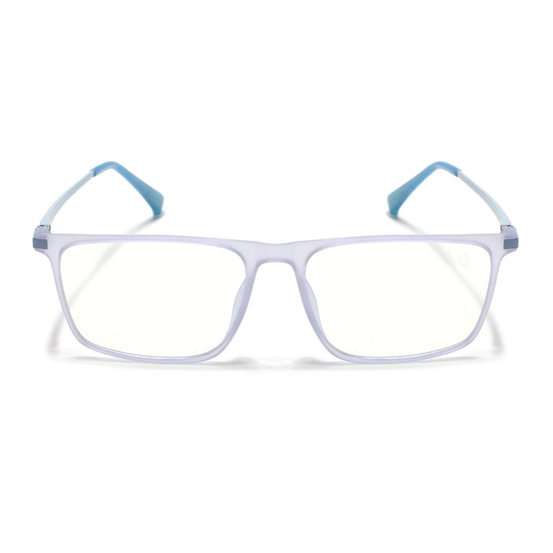 Eyejack Domino Light Purple Rectangle Eyeglasses for Men & Women (TR1006FCL1694-C9)
