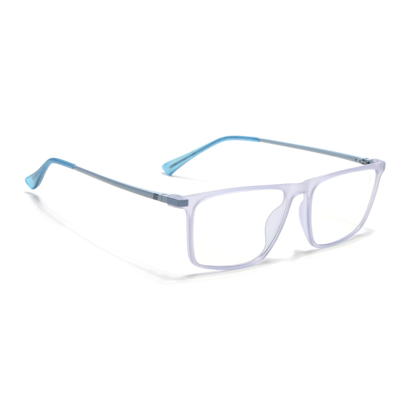 Eyejack Domino Light Purple Rectangle Eyeglasses for Men & Women (TR1006FCL1694-C9)