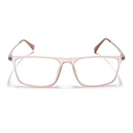 Eyejack Domino Matt Brown Rectangle Eyeglasses for Men & Women (TR1006FCL1696-C11)