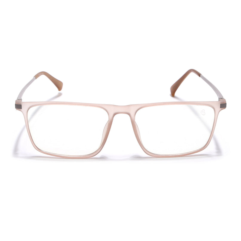 Eyejack Domino Matt Brown Rectangle Eyeglasses for Men & Women (TR1006FCL1696-C11)
